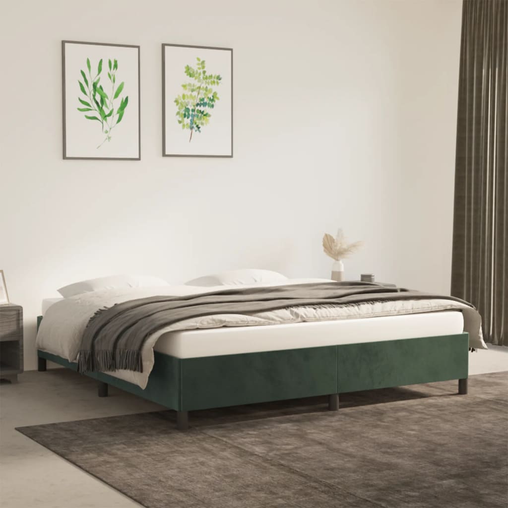 Bedframe fluweel donkergroen 180x200 cm Bedden & bedframes | Creëer jouw Trendy Thuis | Gratis bezorgd & Retour | Trendy.nl