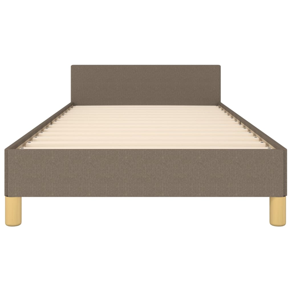 Bedframe met hoofdeinde stof taupe 90x190 cm Bedden & bedframes | Creëer jouw Trendy Thuis | Gratis bezorgd & Retour | Trendy.nl