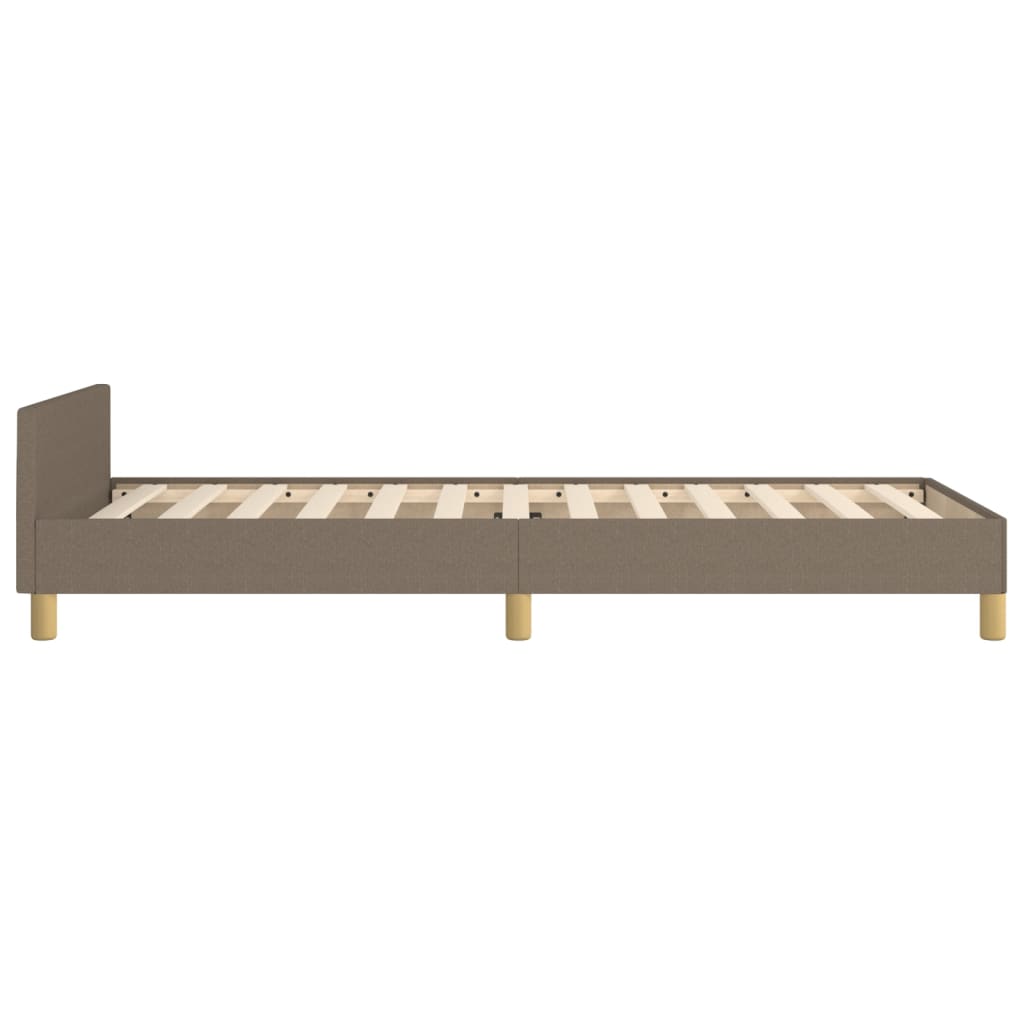 Bedframe met hoofdeinde stof taupe 90x190 cm Bedden & bedframes | Creëer jouw Trendy Thuis | Gratis bezorgd & Retour | Trendy.nl