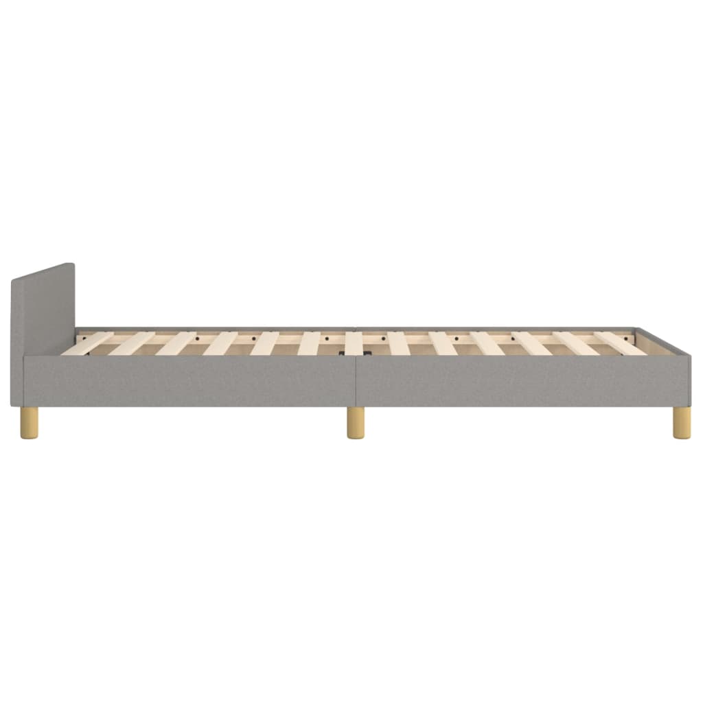 Bedframe met hoofdeinde stof lichtgrijs 100x200 cm Bedden & bedframes | Creëer jouw Trendy Thuis | Gratis bezorgd & Retour | Trendy.nl