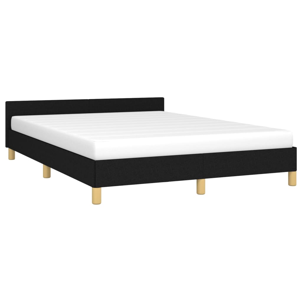 Bedframe zonder matras stof zwart 140x190 cm