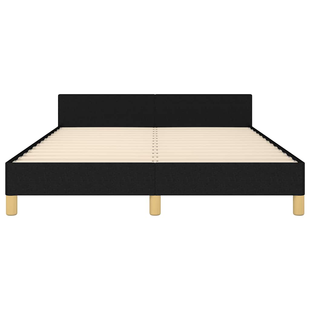 Bedframe zonder matras stof zwart 140x190 cm