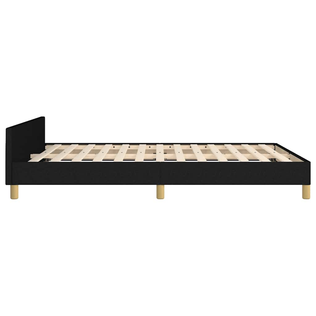 Bedframe zonder matras stof zwart 140x190 cm