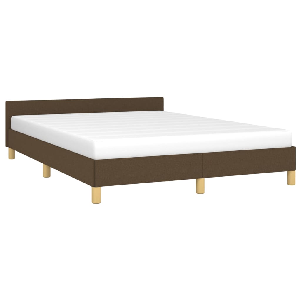 Bedframe met hoofdeinde stof donkerblauw 140x190 cm Bedden & bedframes | Creëer jouw Trendy Thuis | Gratis bezorgd & Retour | Trendy.nl