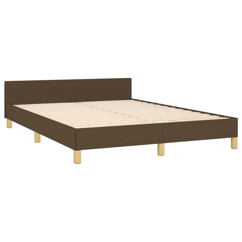 Bedframe met hoofdeinde stof donkerblauw 140x190 cm Bedden & bedframes | Creëer jouw Trendy Thuis | Gratis bezorgd & Retour | Trendy.nl