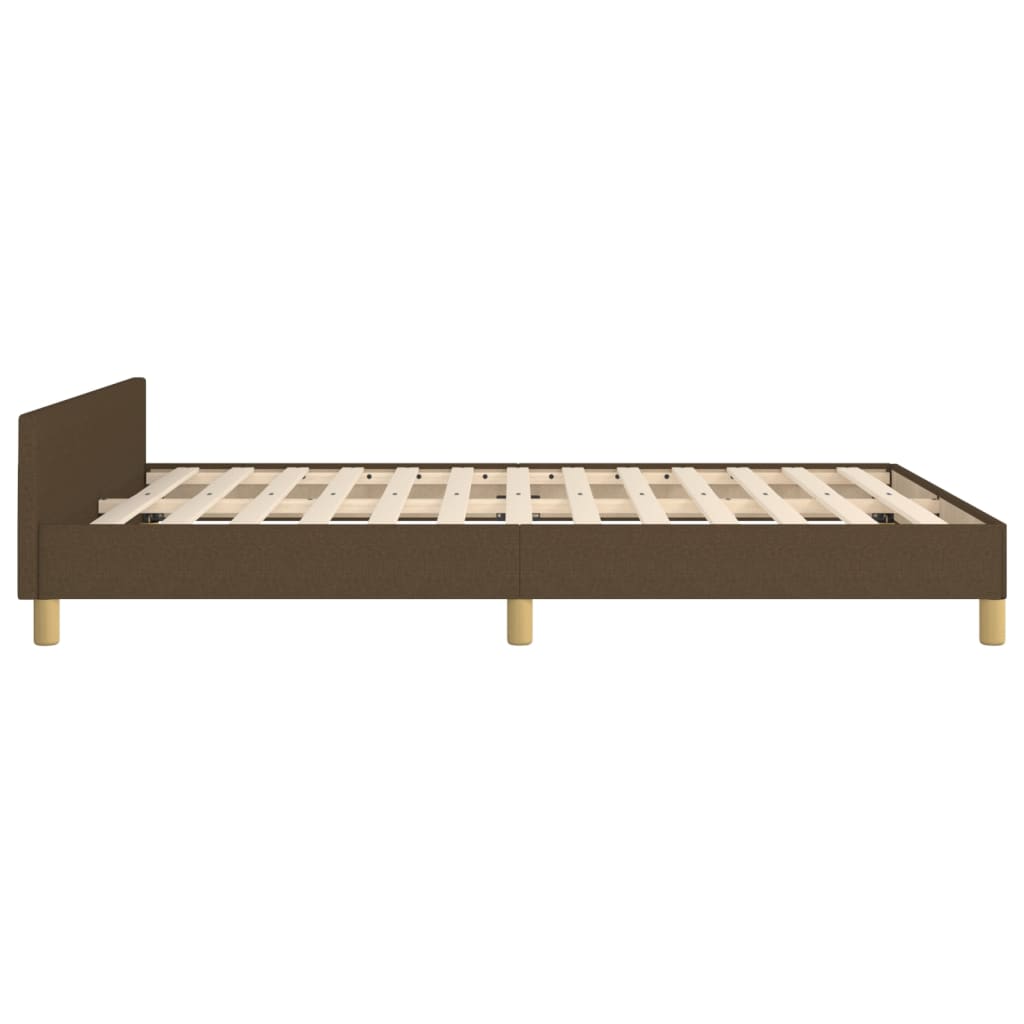 Bedframe met hoofdeinde stof donkerblauw 140x190 cm Bedden & bedframes | Creëer jouw Trendy Thuis | Gratis bezorgd & Retour | Trendy.nl