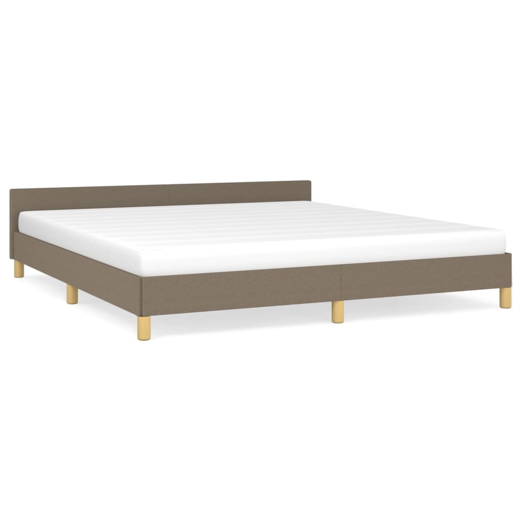 Bedframe met hoofdeinde stof taupe 160x200 cm Bedden & bedframes | Creëer jouw Trendy Thuis | Gratis bezorgd & Retour | Trendy.nl