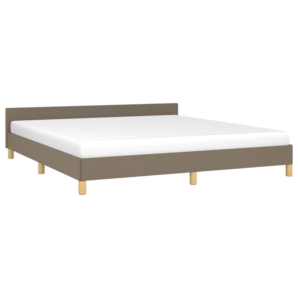 Bedframe met hoofdeinde stof taupe 160x200 cm Bedden & bedframes | Creëer jouw Trendy Thuis | Gratis bezorgd & Retour | Trendy.nl