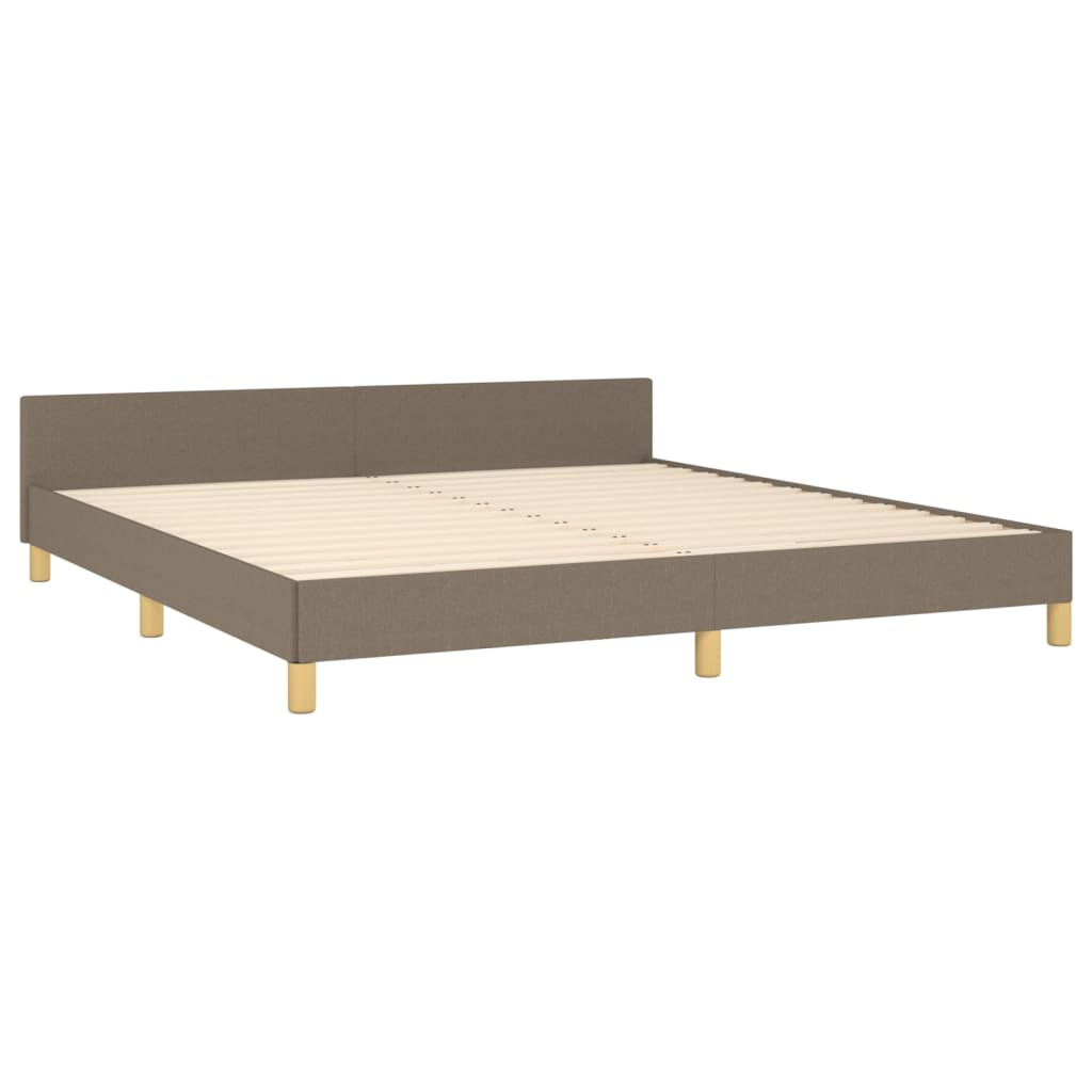 Bedframe met hoofdeinde stof taupe 160x200 cm Bedden & bedframes | Creëer jouw Trendy Thuis | Gratis bezorgd & Retour | Trendy.nl