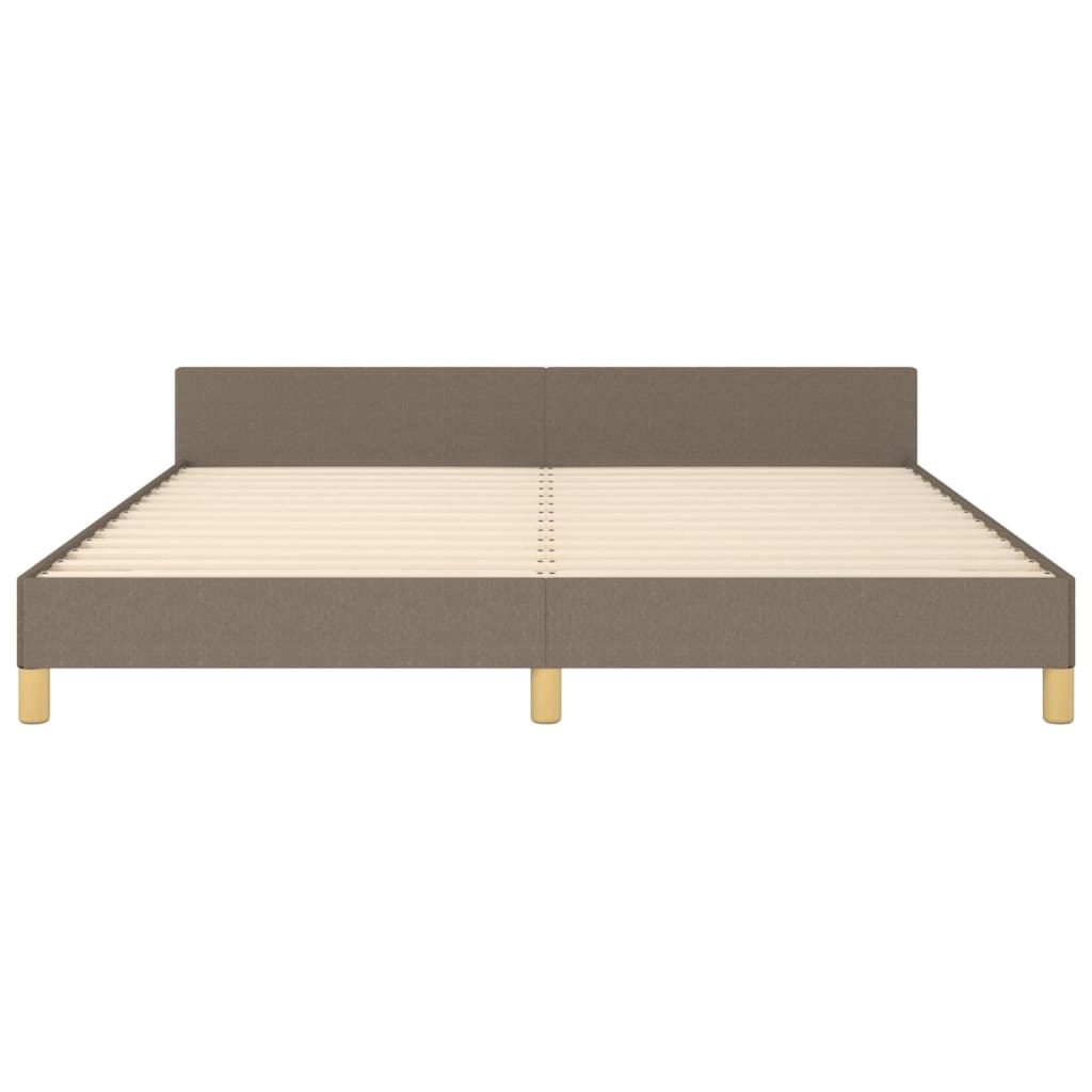 Bedframe met hoofdeinde stof taupe 160x200 cm Bedden & bedframes | Creëer jouw Trendy Thuis | Gratis bezorgd & Retour | Trendy.nl