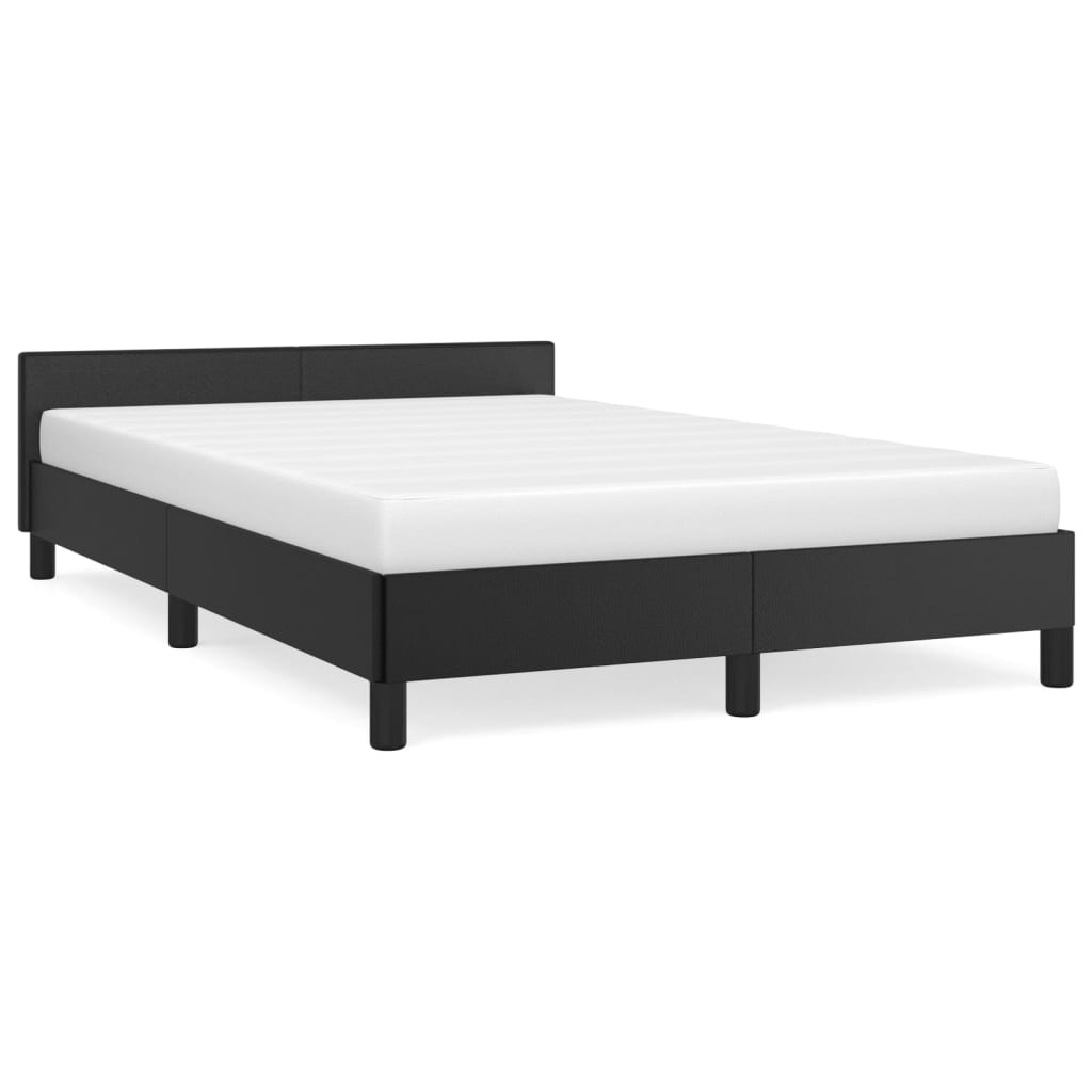 Bedframe met hoofdbord kunstleer zwart 120x200 cm Bedden & bedframes | Creëer jouw Trendy Thuis | Gratis bezorgd & Retour | Trendy.nl