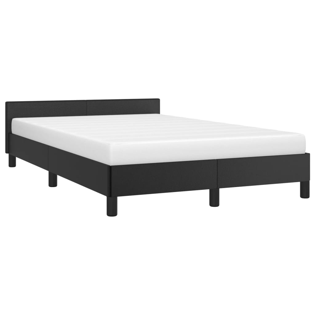 Bedframe met hoofdbord kunstleer zwart 120x200 cm Bedden & bedframes | Creëer jouw Trendy Thuis | Gratis bezorgd & Retour | Trendy.nl