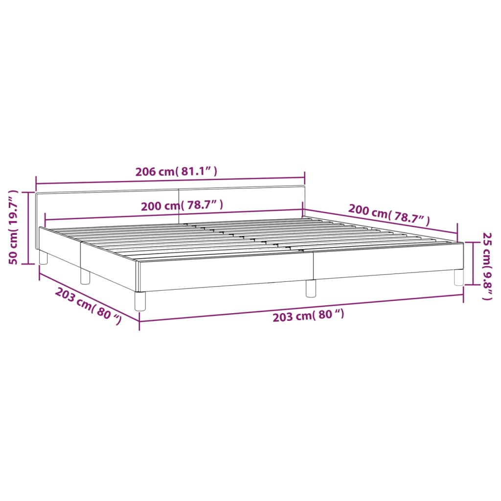 Bedframe met hoofdeinde fluweel donkergroen 200x200 cm Bedden & bedframes | Creëer jouw Trendy Thuis | Gratis bezorgd & Retour | Trendy.nl