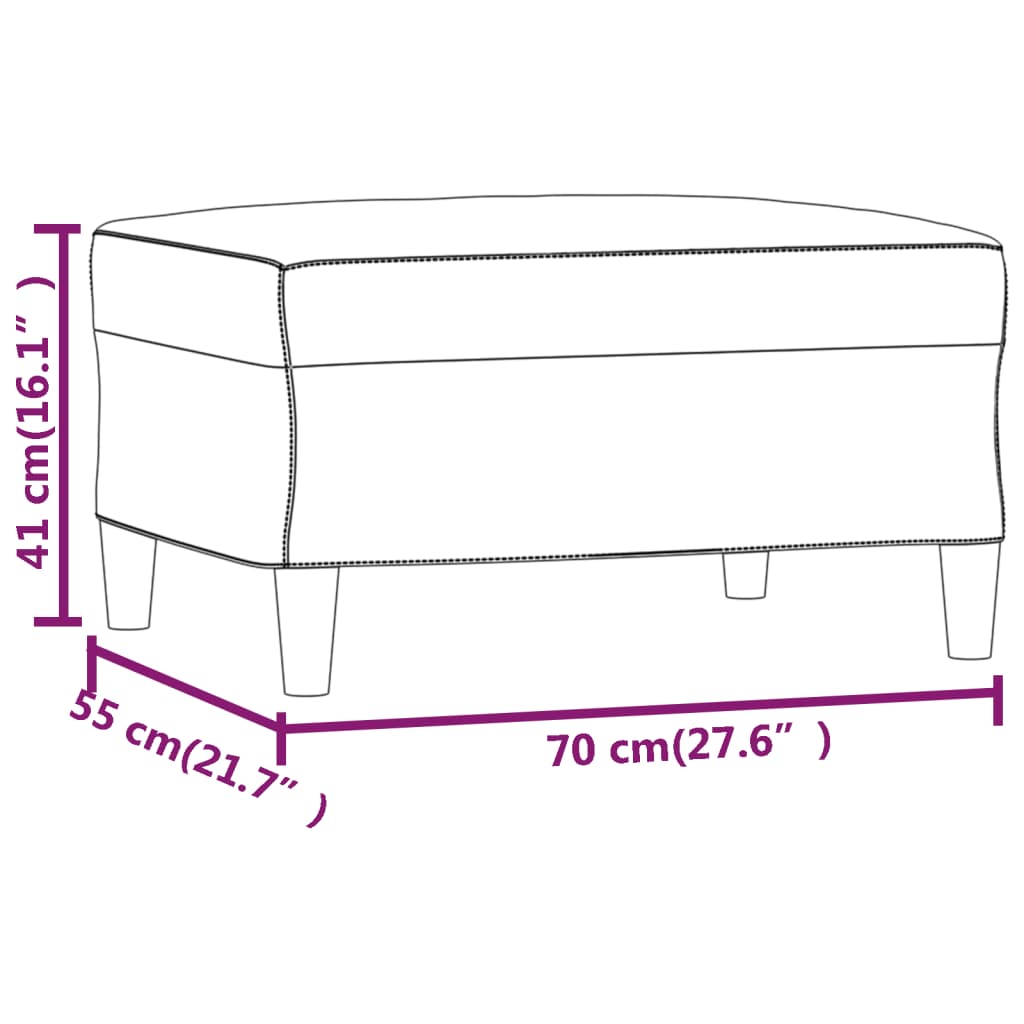 Voetenbank 70x55x41 cm stof zwart Poefs | Creëer jouw Trendy Thuis | Gratis bezorgd & Retour | Trendy.nl