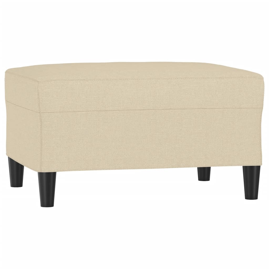 Voetenbank 70x55x41 cm stof crèmekleurig Poefs | Creëer jouw Trendy Thuis | Gratis bezorgd & Retour | Trendy.nl