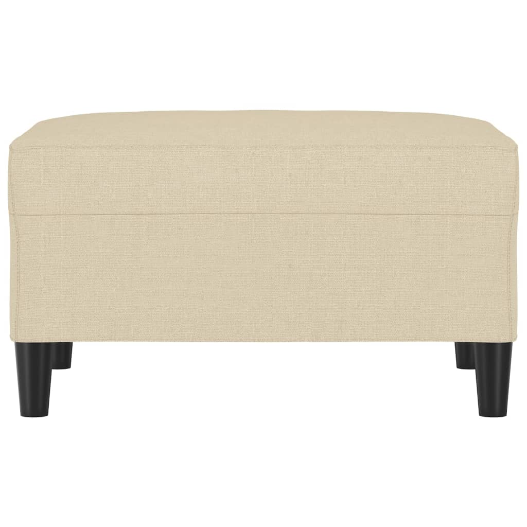 Voetenbank 70x55x41 cm stof crèmekleurig Poefs | Creëer jouw Trendy Thuis | Gratis bezorgd & Retour | Trendy.nl