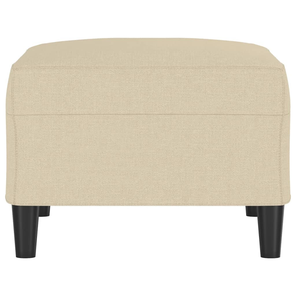 Voetenbank 70x55x41 cm stof crèmekleurig Poefs | Creëer jouw Trendy Thuis | Gratis bezorgd & Retour | Trendy.nl