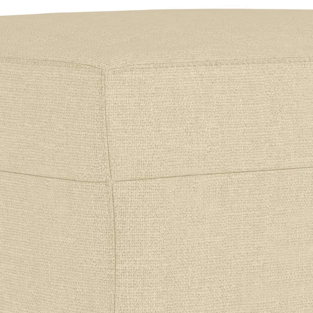 Voetenbank 70x55x41 cm stof crèmekleurig Poefs | Creëer jouw Trendy Thuis | Gratis bezorgd & Retour | Trendy.nl