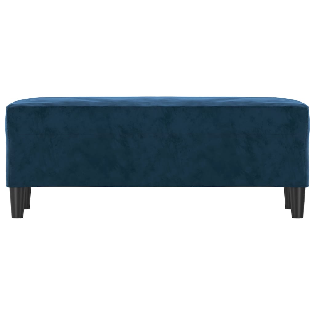 Bankje 100x35x41 cm fluweel blauw