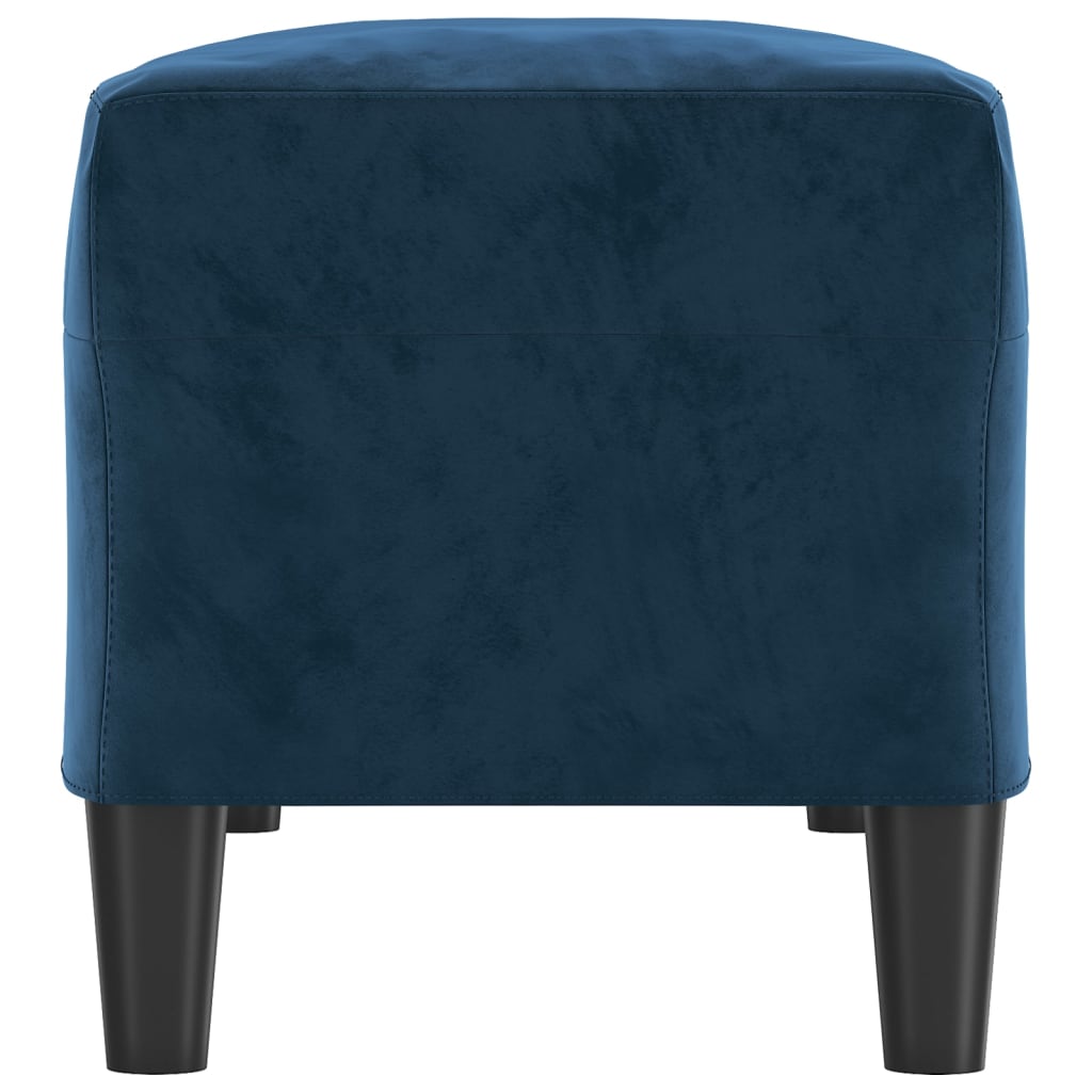 Bankje 100x35x41 cm fluweel blauw