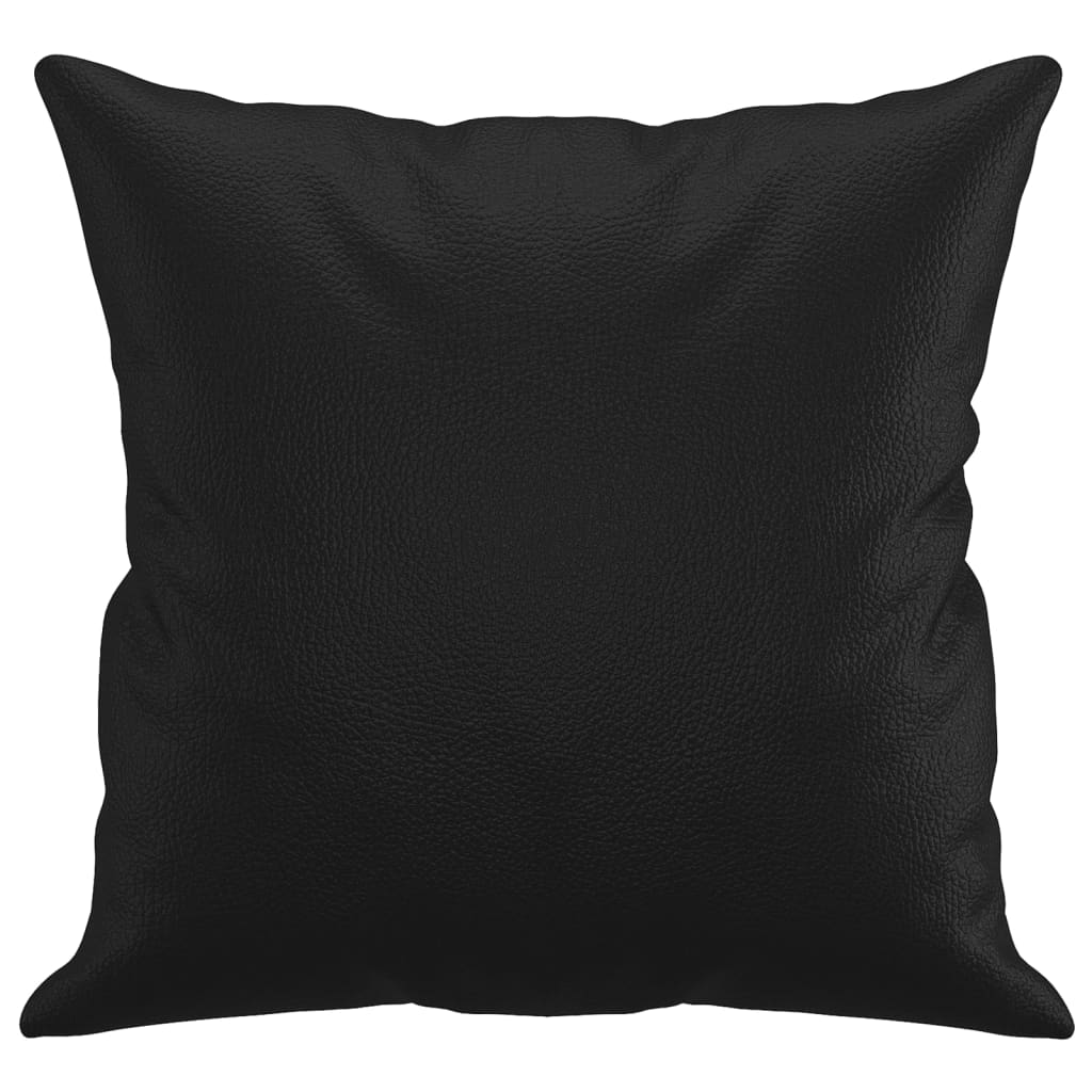 Sierkussens 2 st 40x40 cm kunstleer zwart Sierkussens | Creëer jouw Trendy Thuis | Gratis bezorgd & Retour | Trendy.nl