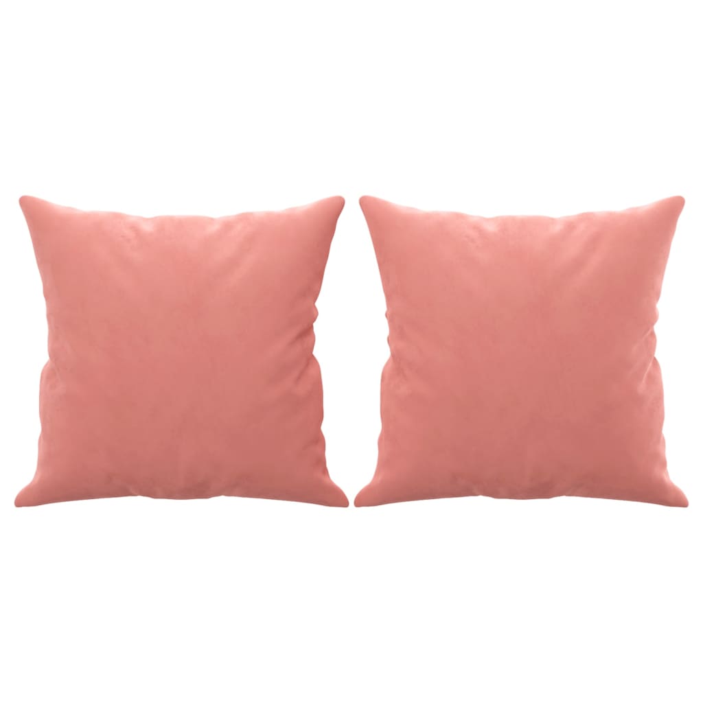 Sierkussens 2 st 40x40 cm fluweel roze Sierkussens | Creëer jouw Trendy Thuis | Gratis bezorgd & Retour | Trendy.nl