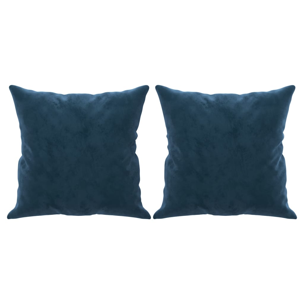 Sierkussens 2 st 40x40 cm fluweel blauw Sierkussens | Creëer jouw Trendy Thuis | Gratis bezorgd & Retour | Trendy.nl