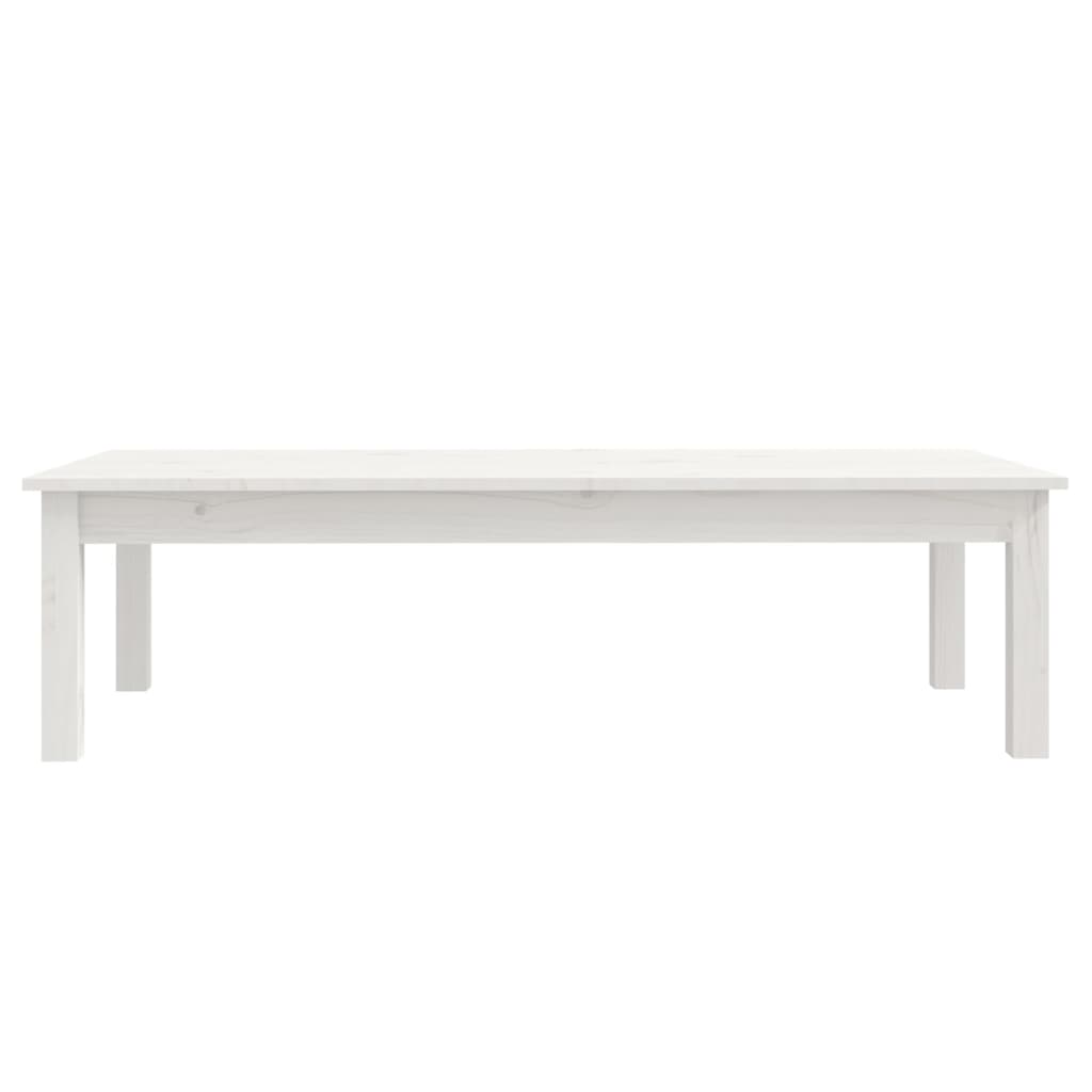 Salontafel 110x50x30 cm massief grenenhout wit