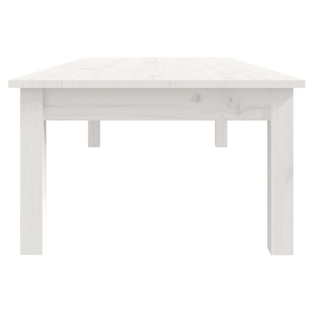 Salontafel 110x50x30 cm massief grenenhout wit