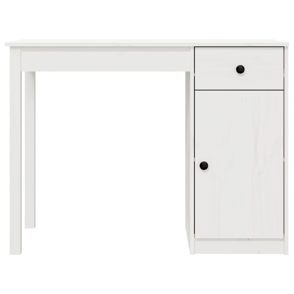 Bureau 100x50x75 cm massief grenenhout wit Bureaus | Creëer jouw Trendy Thuis | Gratis bezorgd & Retour | Trendy.nl