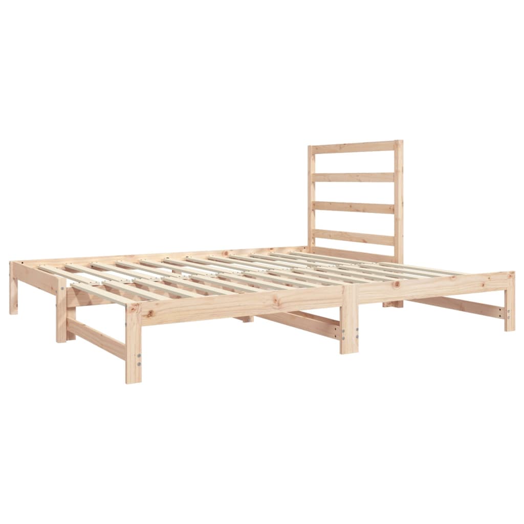 Slaapbank uitschuifbaar massief grenenhout 2x(90x190) cm Bedden & bedframes | Creëer jouw Trendy Thuis | Gratis bezorgd & Retour | Trendy.nl