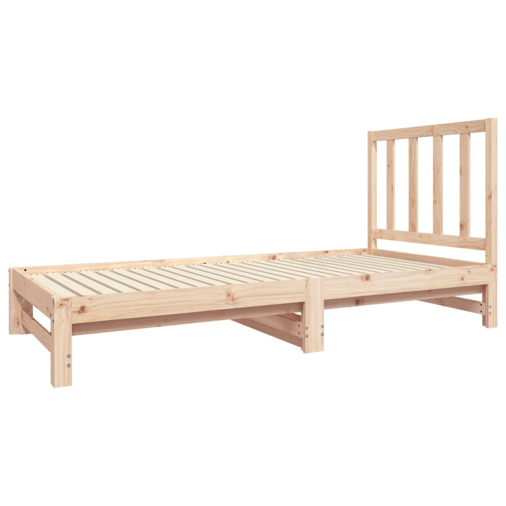 Slaapbank uitschuifbaar massief grenenhout 2x(90x190) cm Bedden & bedframes | Creëer jouw Trendy Thuis | Gratis bezorgd & Retour | Trendy.nl