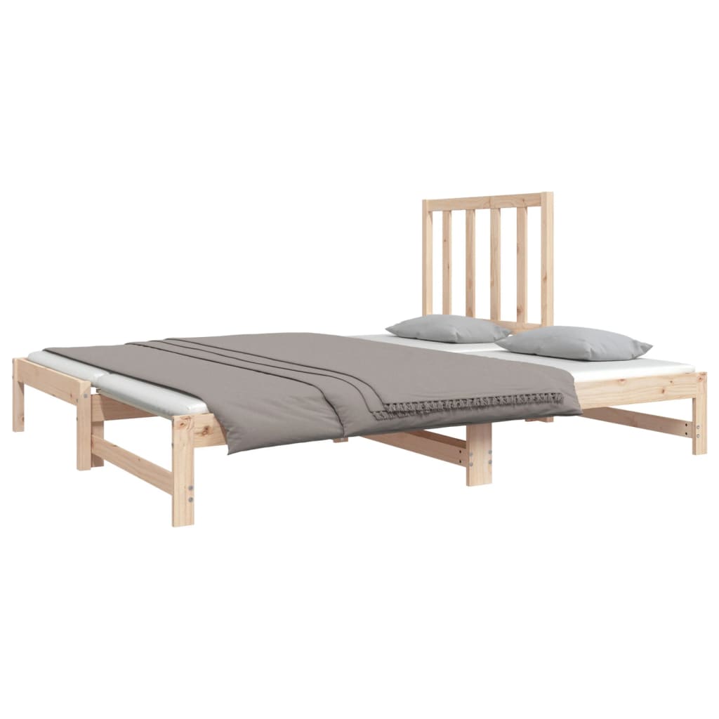 Slaapbank uitschuifbaar massief grenenhout 2x(90x190) cm Bedden & bedframes | Creëer jouw Trendy Thuis | Gratis bezorgd & Retour | Trendy.nl