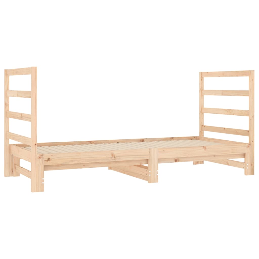 Slaapbank uitschuifbaar massief grenenhout 2x(90x190) cm Bedden & bedframes | Creëer jouw Trendy Thuis | Gratis bezorgd & Retour | Trendy.nl