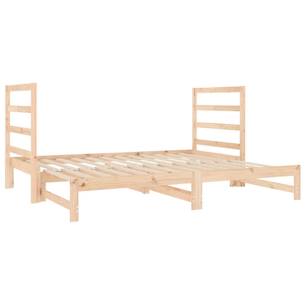 Slaapbank uitschuifbaar massief grenenhout 2x(90x190) cm Bedden & bedframes | Creëer jouw Trendy Thuis | Gratis bezorgd & Retour | Trendy.nl