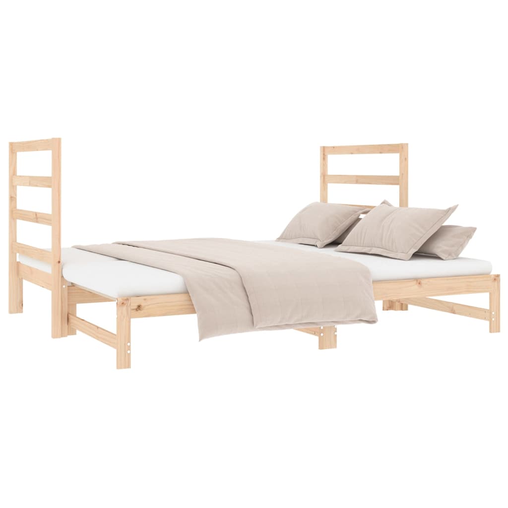 Slaapbank uitschuifbaar massief grenenhout 2x(90x190) cm Bedden & bedframes | Creëer jouw Trendy Thuis | Gratis bezorgd & Retour | Trendy.nl