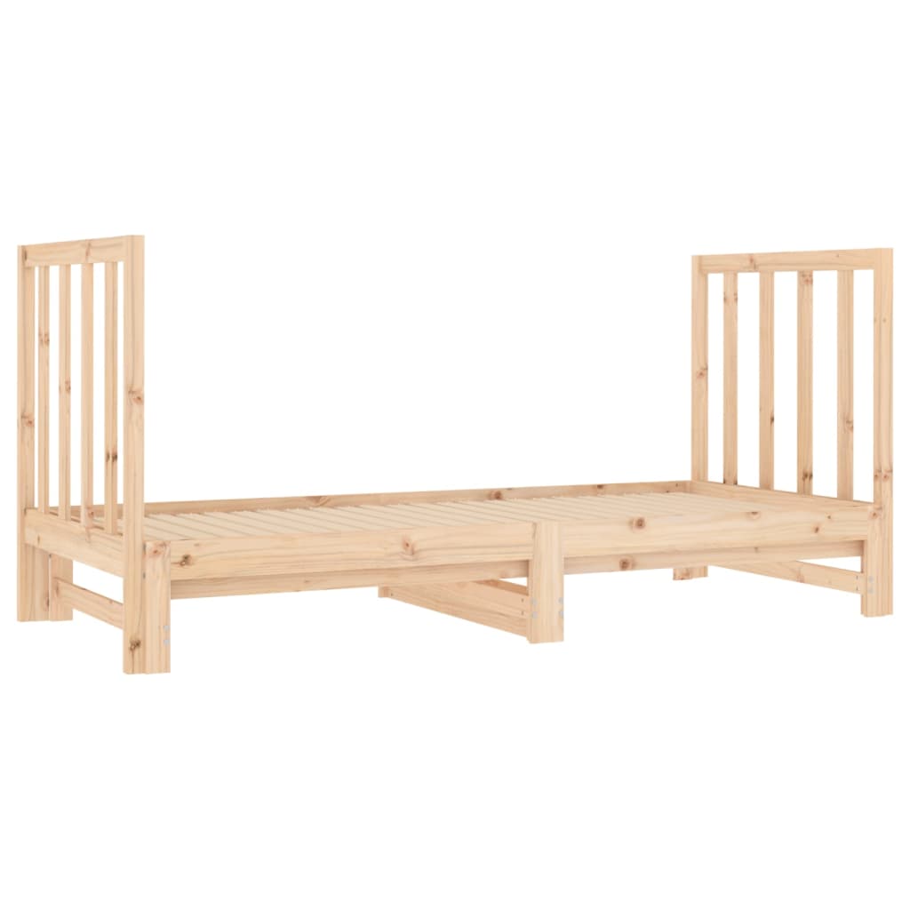 Slaapbank uitschuifbaar massief grenenhout 2x(90x190) cm Bedden & bedframes | Creëer jouw Trendy Thuis | Gratis bezorgd & Retour | Trendy.nl