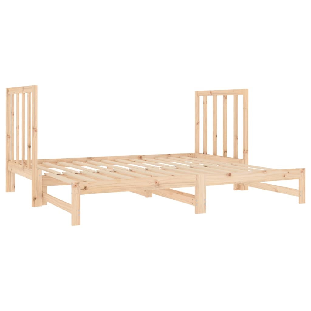 Slaapbank uitschuifbaar massief grenenhout 2x(90x190) cm Bedden & bedframes | Creëer jouw Trendy Thuis | Gratis bezorgd & Retour | Trendy.nl