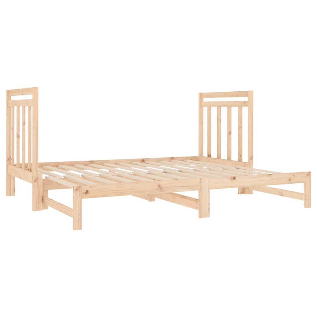 Slaapbank uitschuifbaar massief grenenhout 2x(90x190) cm Bedden & bedframes | Creëer jouw Trendy Thuis | Gratis bezorgd & Retour | Trendy.nl