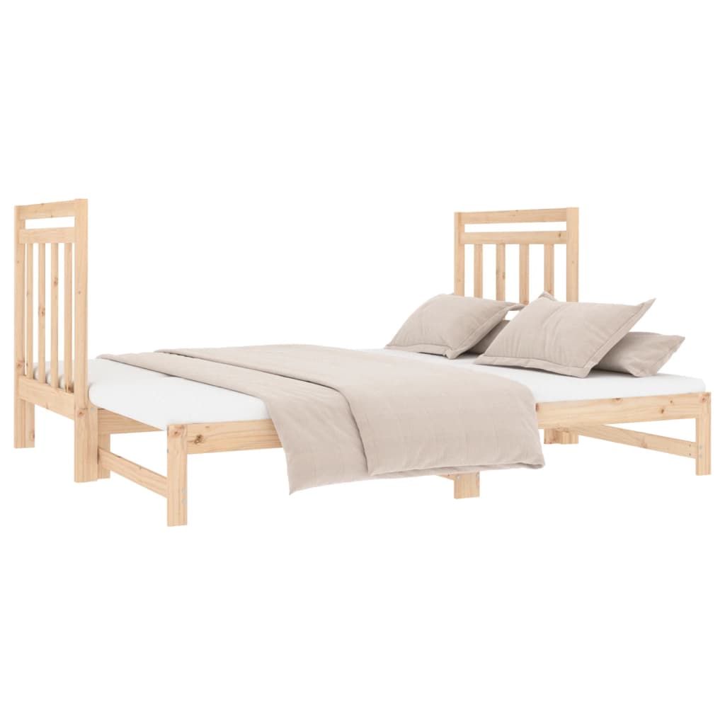 Slaapbank uitschuifbaar massief grenenhout 2x(90x190) cm Bedden & bedframes | Creëer jouw Trendy Thuis | Gratis bezorgd & Retour | Trendy.nl