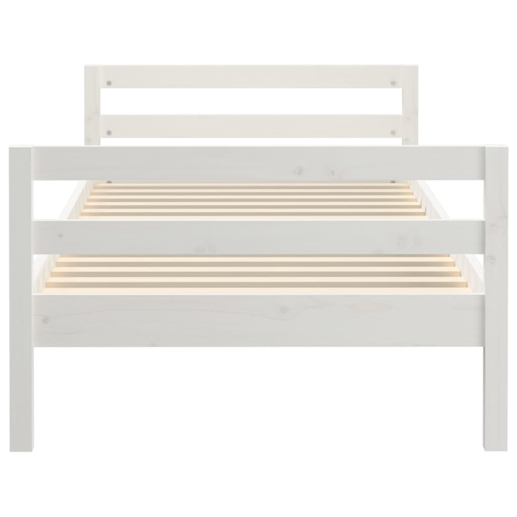 Bedframe massief grenenhout wit 80x200 cm Bedden & bedframes | Creëer jouw Trendy Thuis | Gratis bezorgd & Retour | Trendy.nl