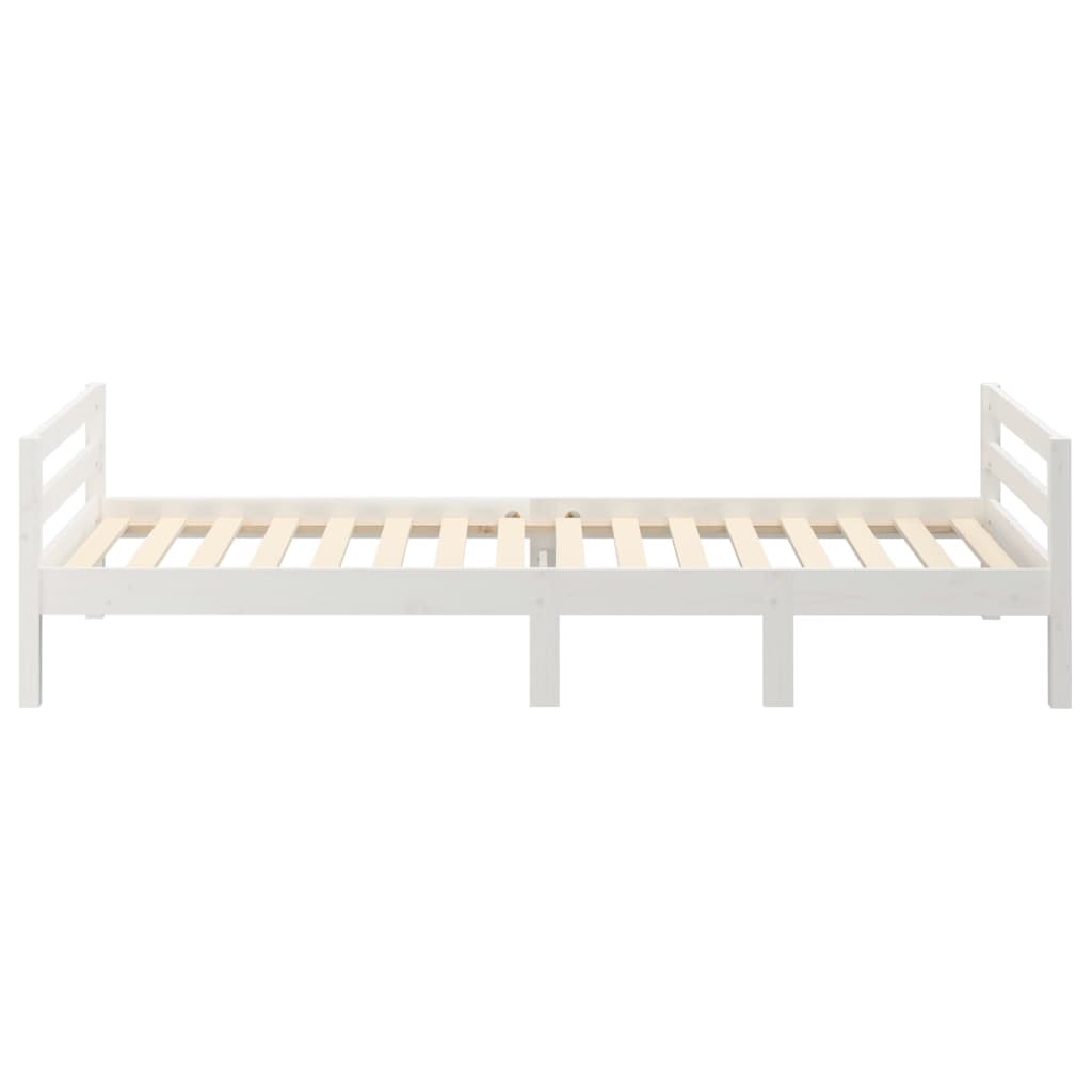 Bedframe massief grenenhout wit 80x200 cm Bedden & bedframes | Creëer jouw Trendy Thuis | Gratis bezorgd & Retour | Trendy.nl