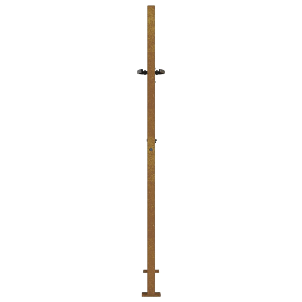 Poort met bamboe-ontwerp 105x130 cm cortenstaal