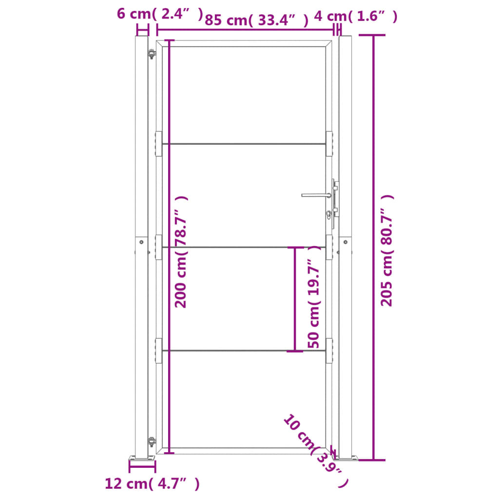 Poort 105x205 cm cortenstaal Poorten | Creëer jouw Trendy Thuis | Gratis bezorgd & Retour | Trendy.nl