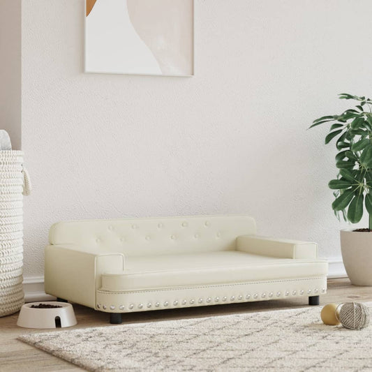 Hondenmand 90x53x30 cm kunstleer crèmekleurig Hondenmanden & -kussens | Creëer jouw Trendy Thuis | Gratis bezorgd & Retour | Trendy.nl