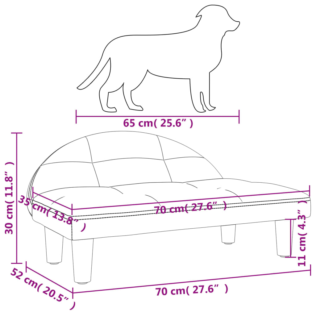 Hondenmand 70x52x30 cm stof crèmekleurig Hondenmanden & -kussens | Creëer jouw Trendy Thuis | Gratis bezorgd & Retour | Trendy.nl
