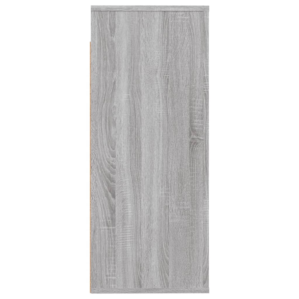 Wandkast 80x33x80 cm bewerkt hout grijs sonoma eikenkleurig