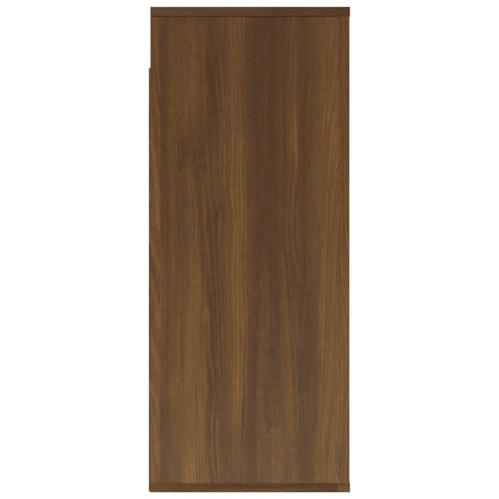 Wandkast 80x33x80 cm bewerkt hout bruin eikenkleur