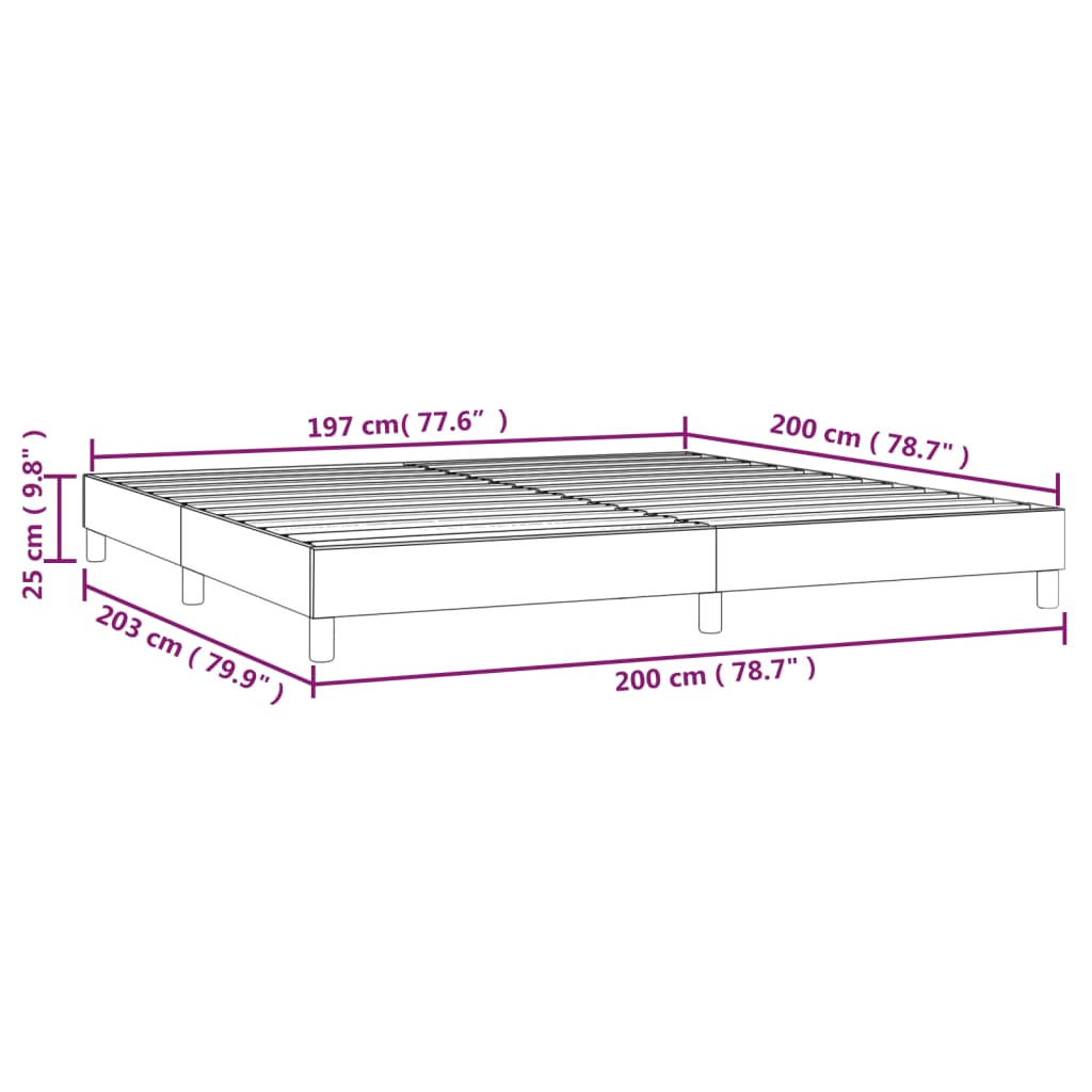 Bedframe stof donkerbruin 200x200 cm Bedden & bedframes | Creëer jouw Trendy Thuis | Gratis bezorgd & Retour | Trendy.nl