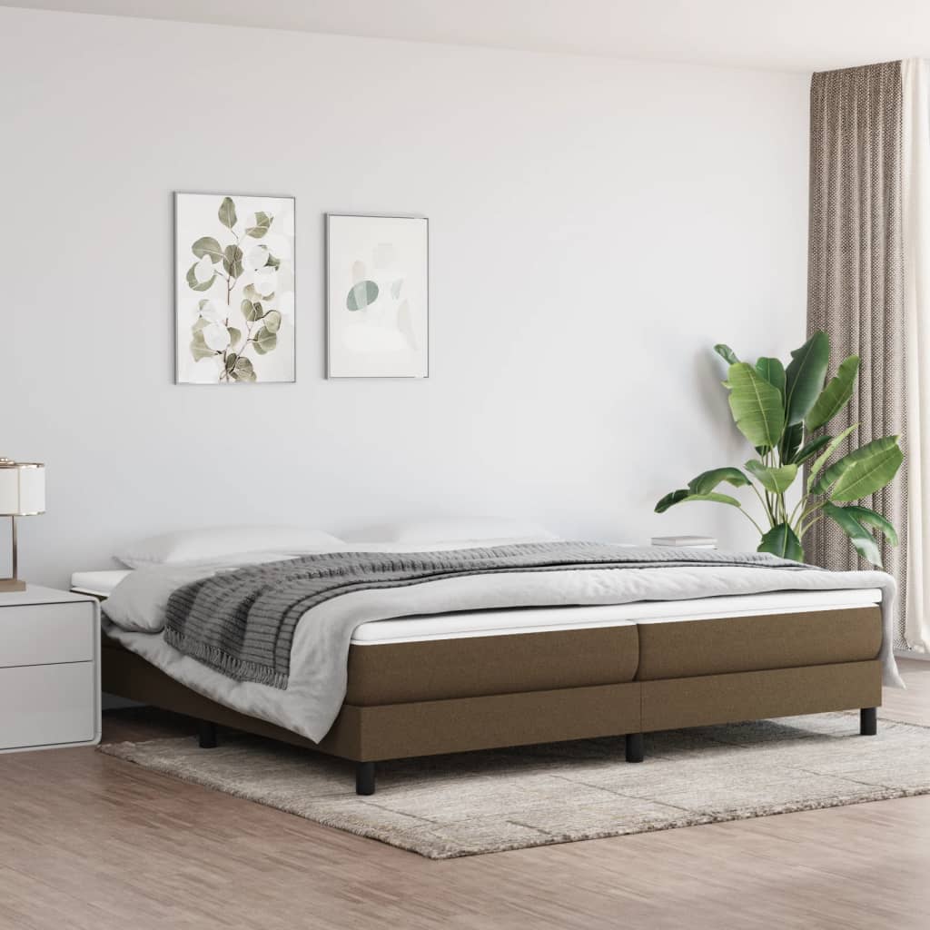 Bedframe stof donkerbruin 200x200 cm Bedden & bedframes | Creëer jouw Trendy Thuis | Gratis bezorgd & Retour | Trendy.nl